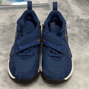 Kids Blue and Gold Sneakers